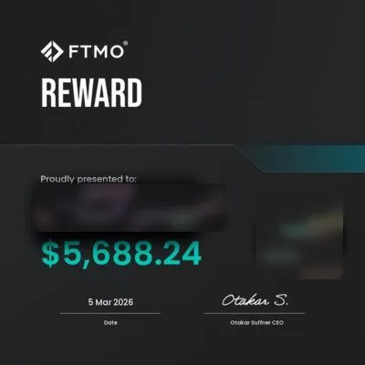 FTMO payout certificate